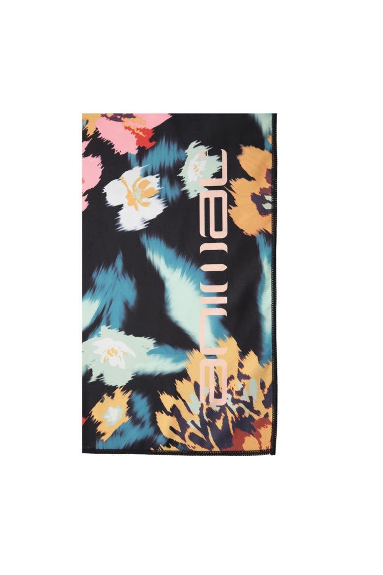 Flowers Travel Microfiber Towel, Alternate, color, Multicolored