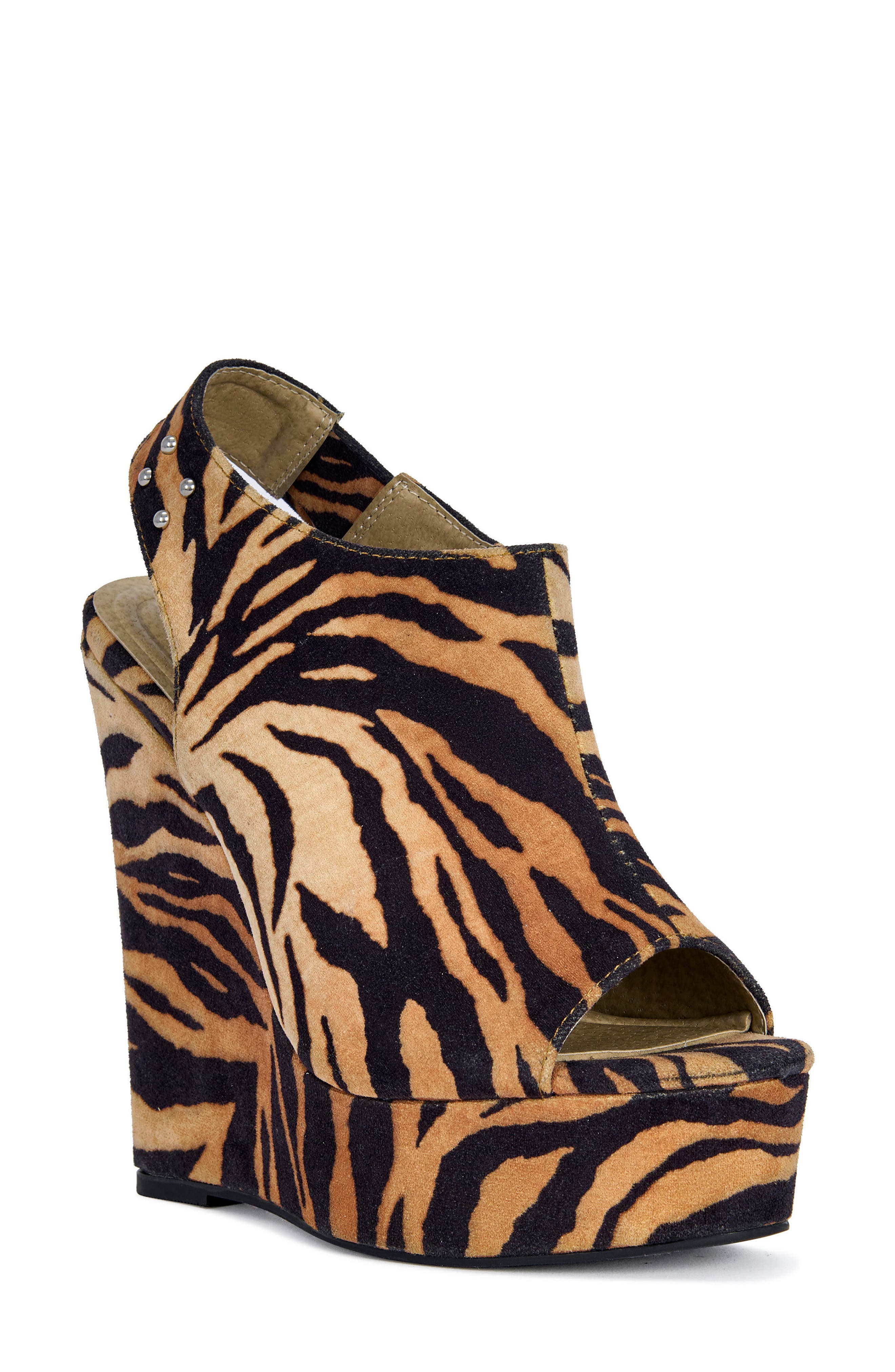 Aru Platform Wedge, Main, color, ORANGE MULTI