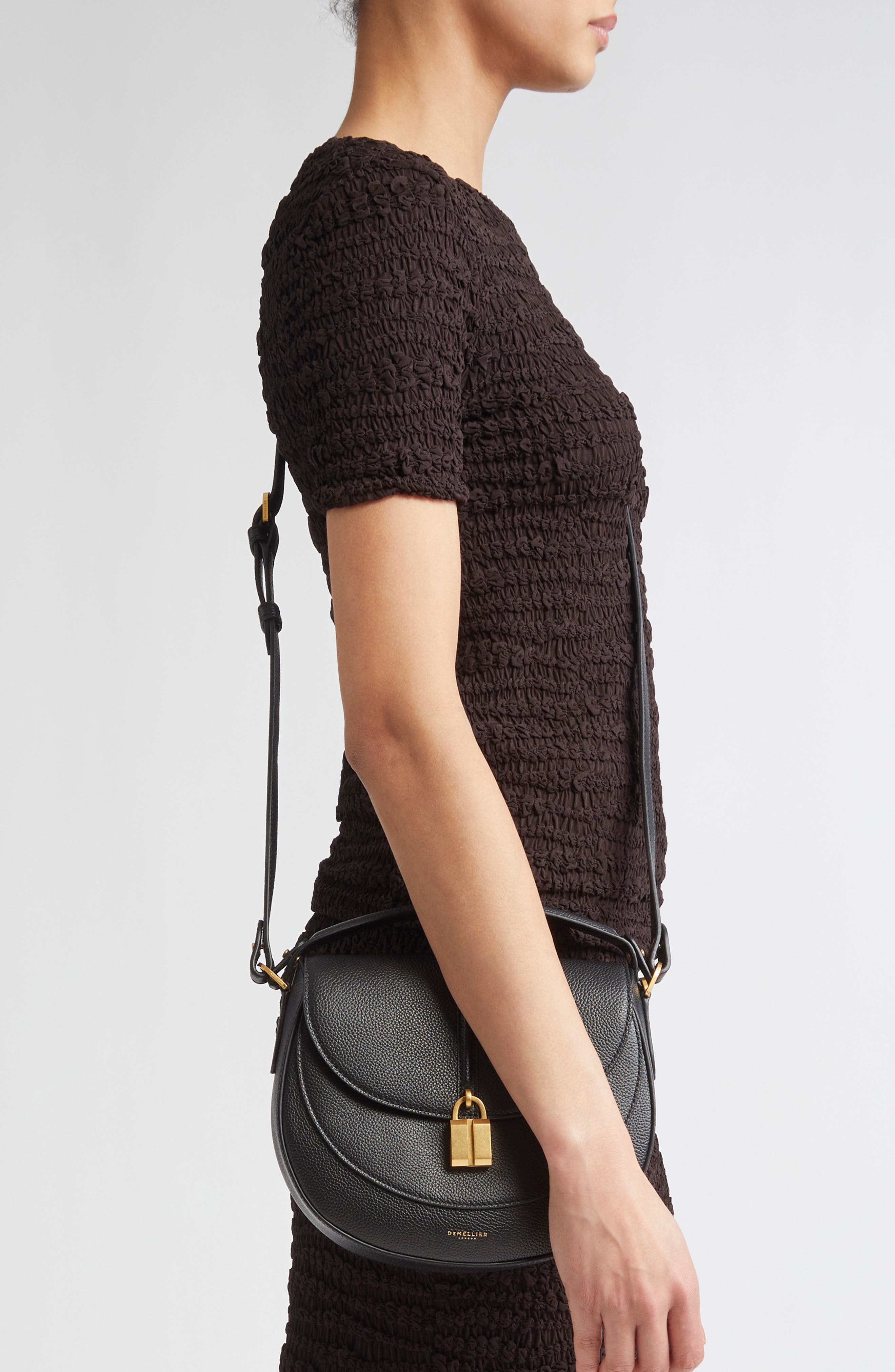 DeMellier Siena Leather Saddle Crossbody Bag, Alternate, color, 