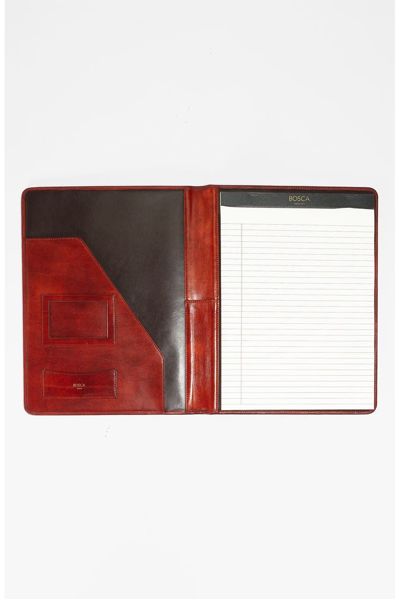 Leather Letter Pad Cover, Alternate, color, COGNAC