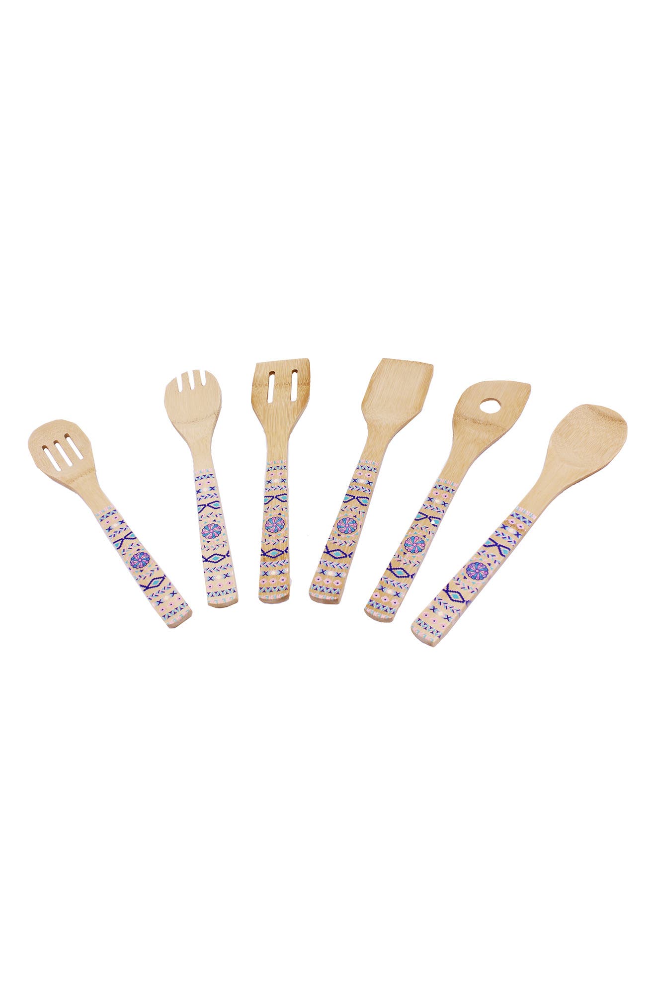 BergHOFF Patterned Bamboo 6-Piece Utensil Set in Natural at Nordstrom Rack