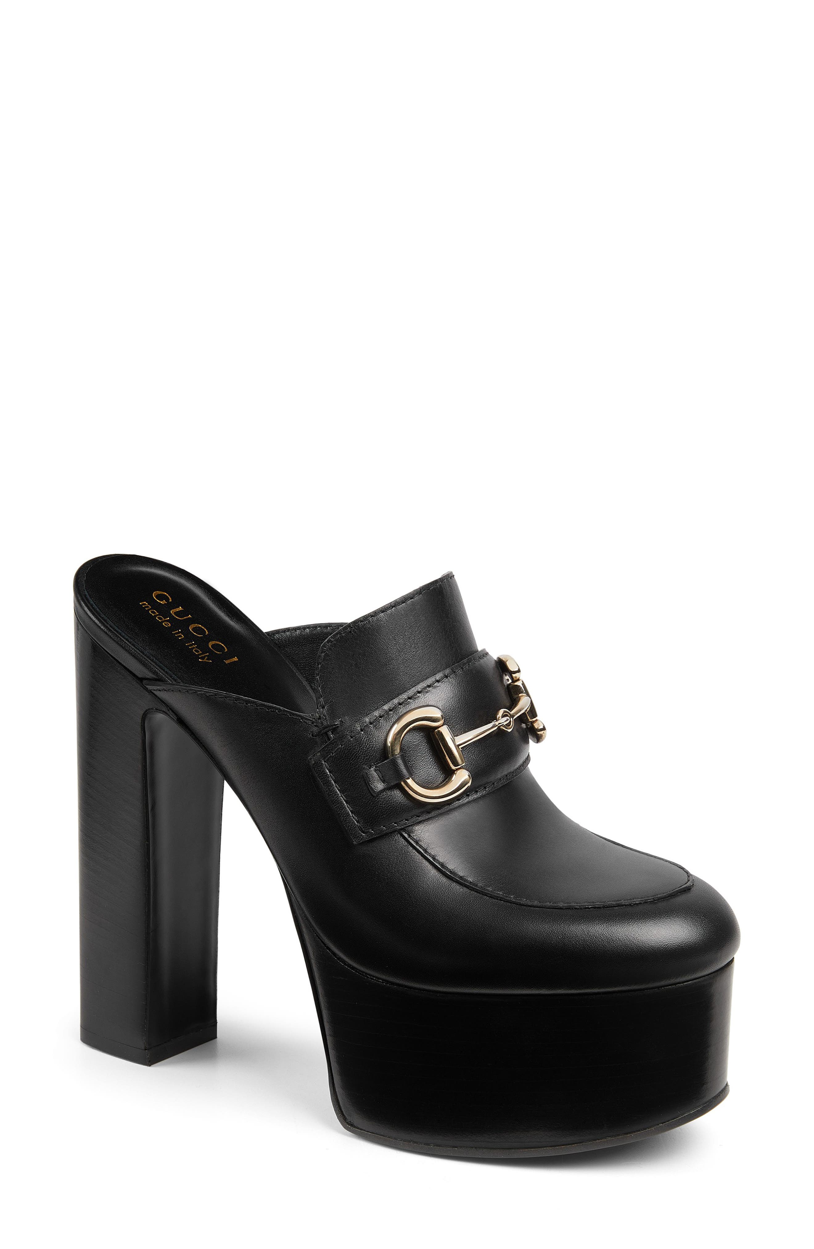 Gucci Horsebit Platform Loafer Mule, Main, color, 