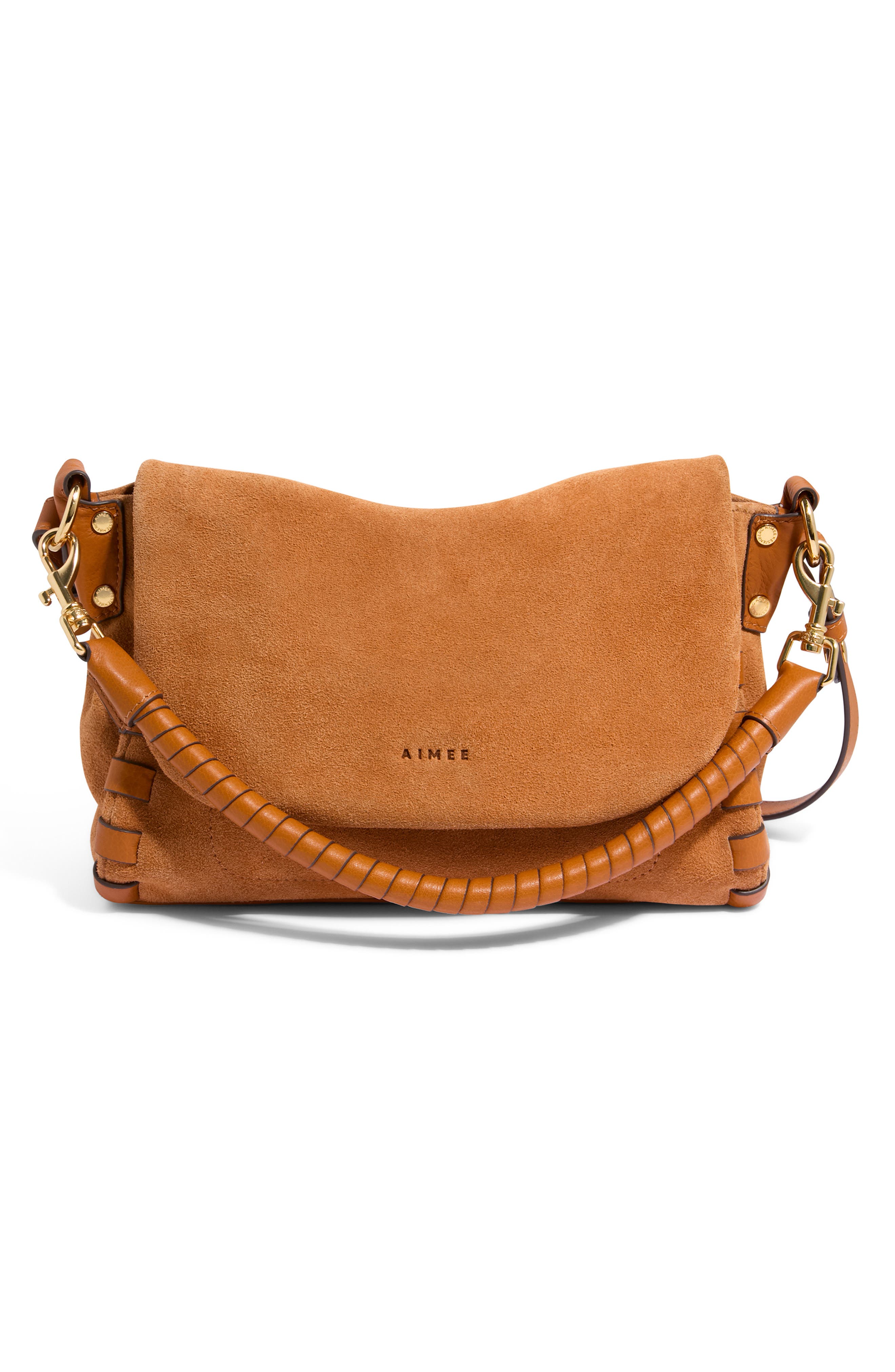 AIMEE Zen Convertible Crossbody, Alternate, color, Rustic Caramel Suede
