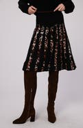 Diane von Furstenberg Hutch Animal Print Pleated Sweater Skirt