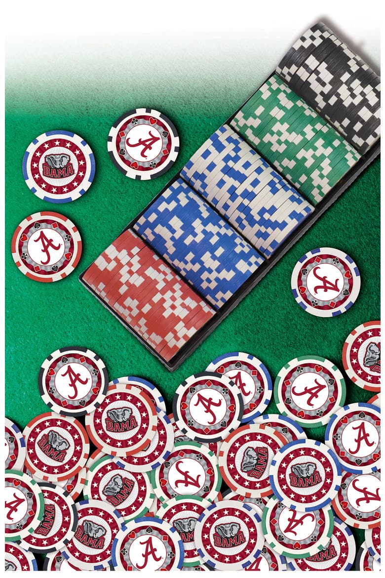 Alabama Crimson Tide 100pc Poker Chips, Alternate, color, Multicolor