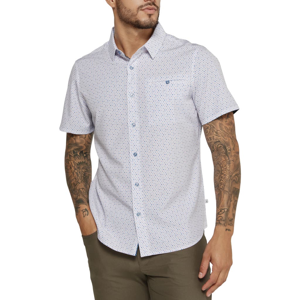7 Diamonds Ephraim Short Sleeve Performance Button-up Shirt