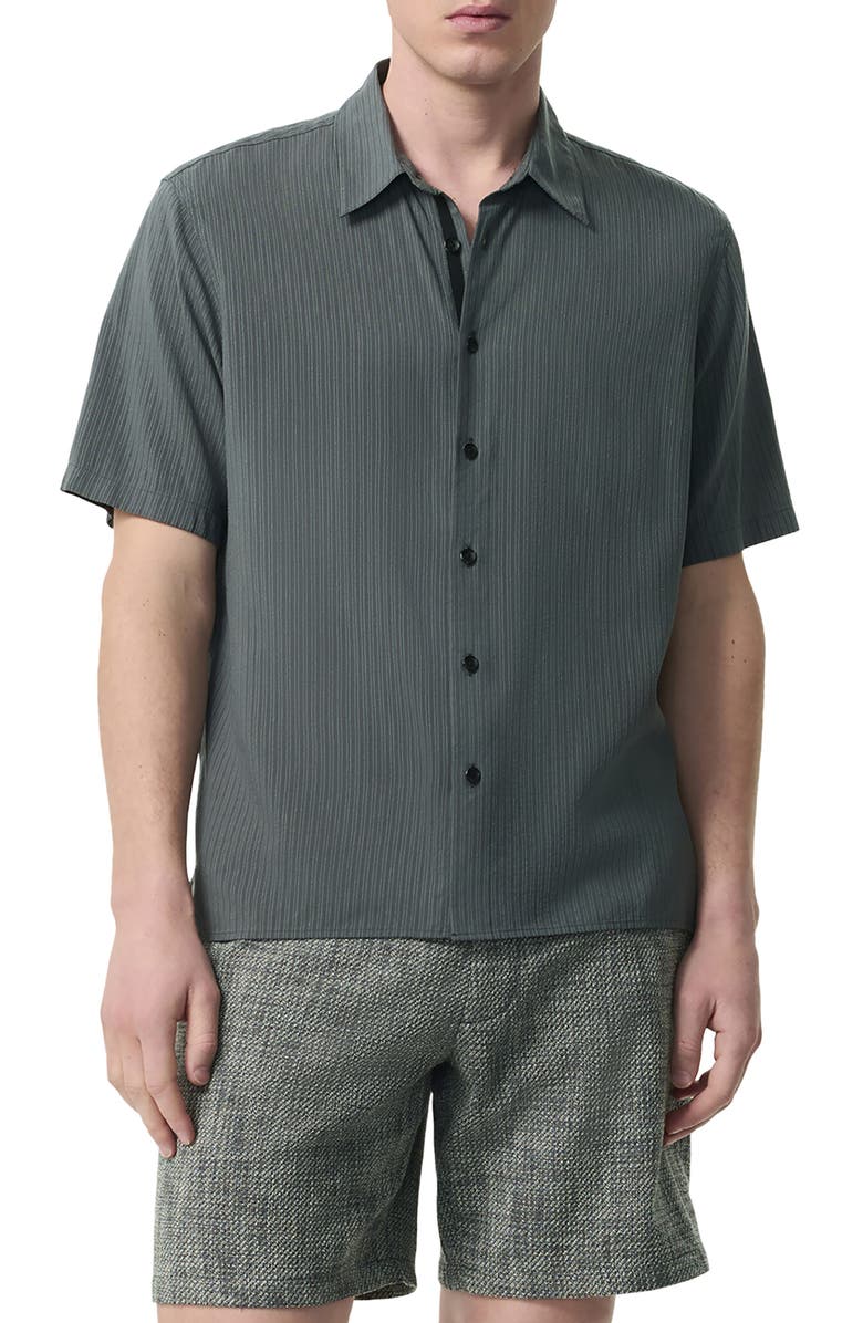 rag 
bone Dalton Dobby Short Sleeve Button-Up Shirt, Main, color, 