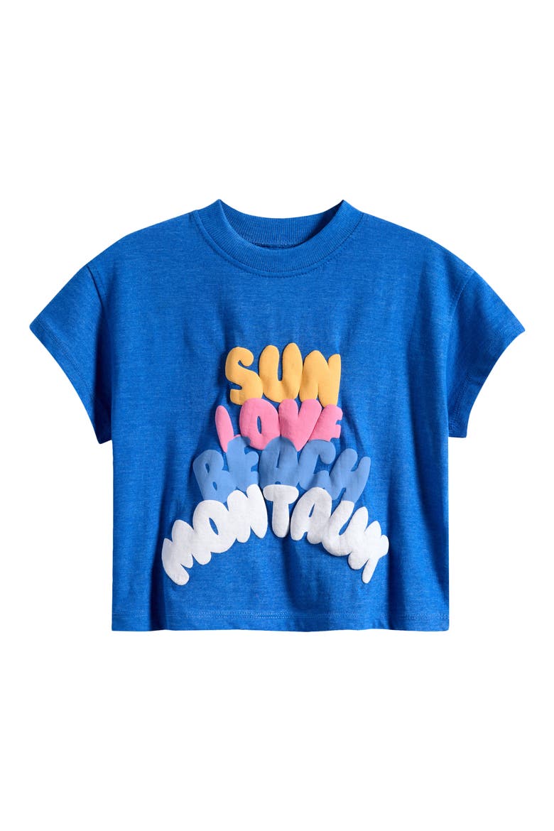 Kids' Sun Montauk Crop Graphic T-Shirt, Main, color, STRONG BLUE