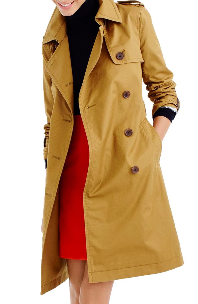 J.CREW FACTORY J.Crew City Trench Coat, Main, color, 