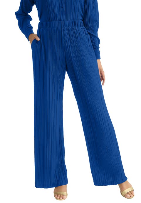 Plisse Wide-Leg Trouser (Plus Available)