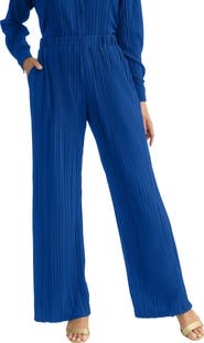 Jessica London Plisse Wide-Leg Trouser