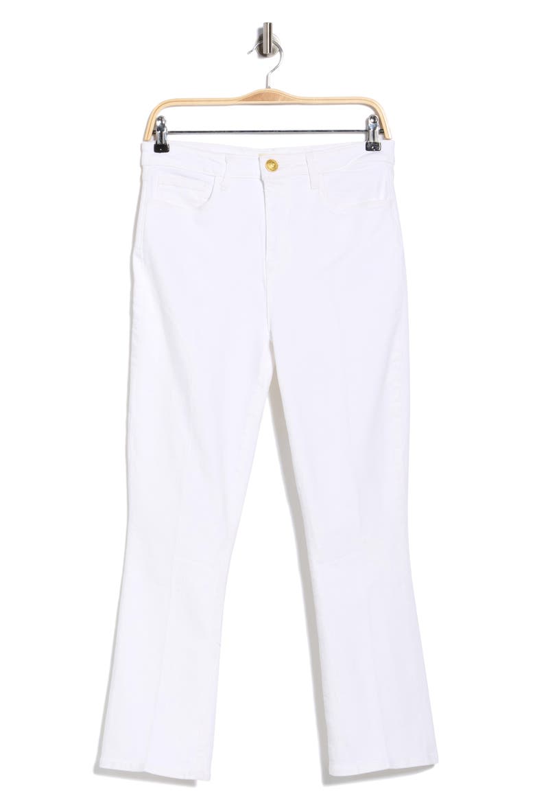 Mira Crop Micro Bootcut Jeans, Main, color, BLANC/MATTE YELLOW GOLD