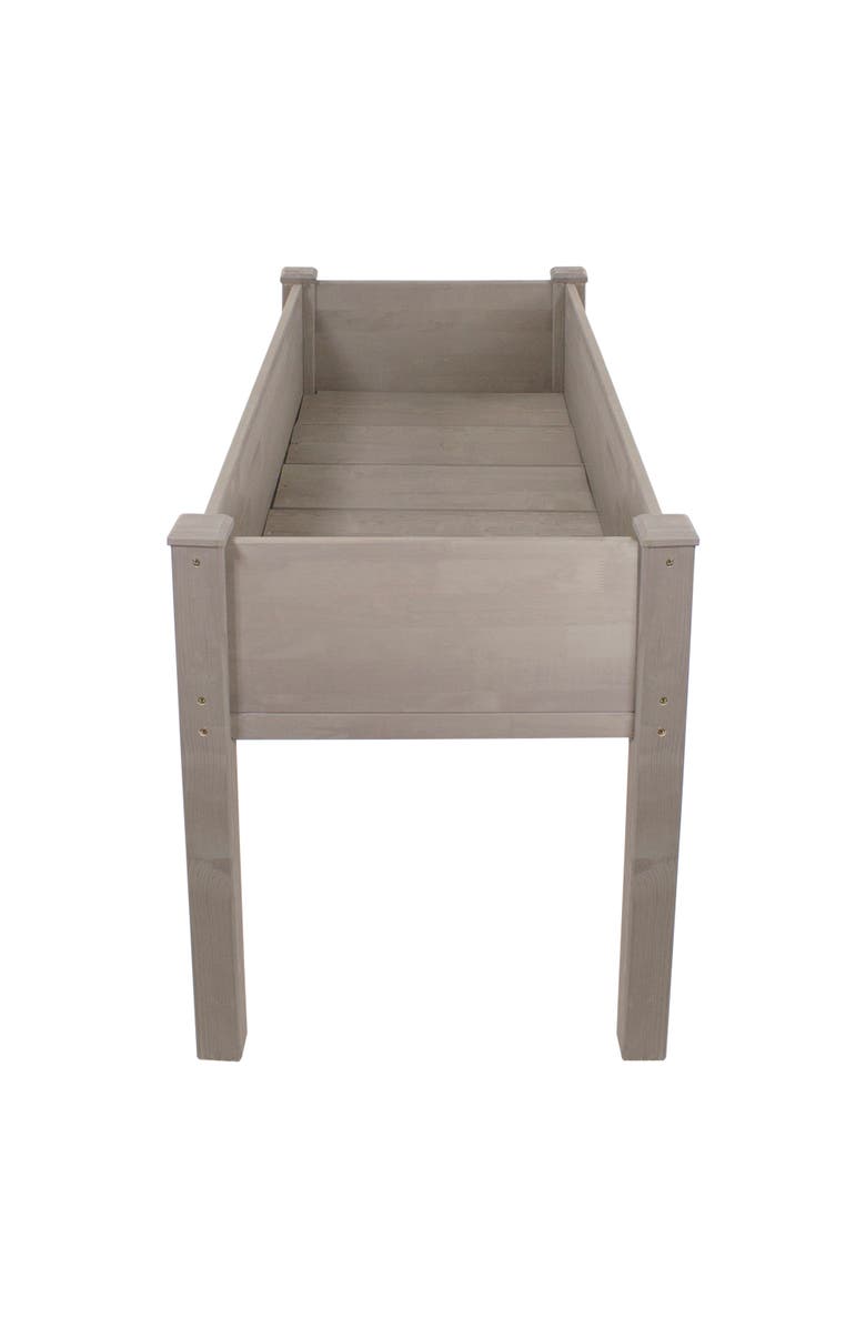 Northlight 4ft Brown Wood Raised Garden Bed Planter Box with Liner, Alternate, color, Brown