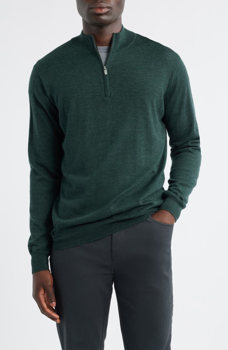 Autumn Crest Merino Wool Blend Quarter Zip Sweater