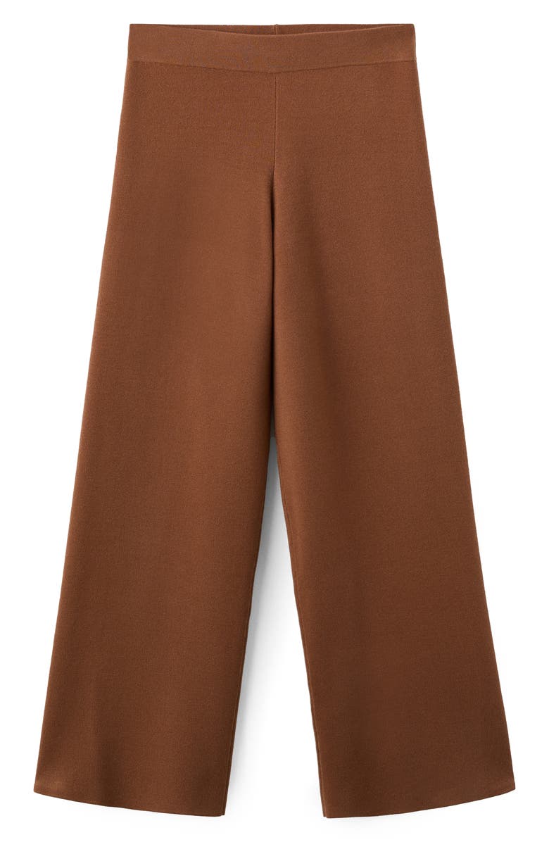 MANGO Straight Leg Knit Pants, Alternate, color, Caramel