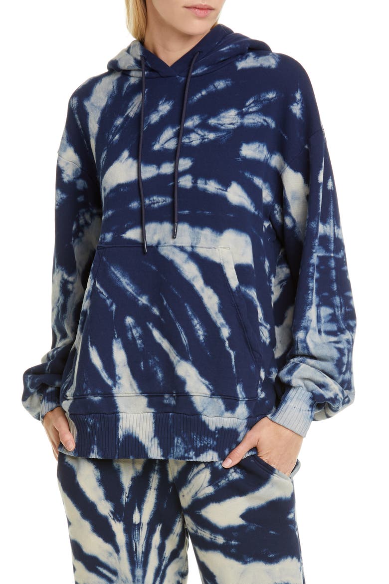 Brooklyn Oversize Tie Dye Hoodie, Main, color, ULTAMARINE RAIN