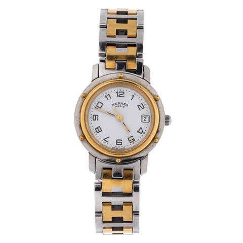 Clipper Quartz Watch Stainless Steel with Plated Metal 24