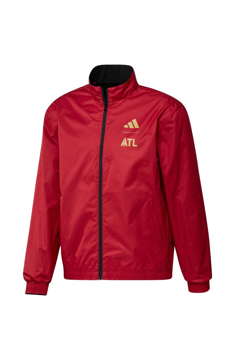 adidas Men's adidas Black/Red Atlanta United FC 2023 On-Field Anthem Full-Zip Reversible Team Jacket, Alternate, color, Black