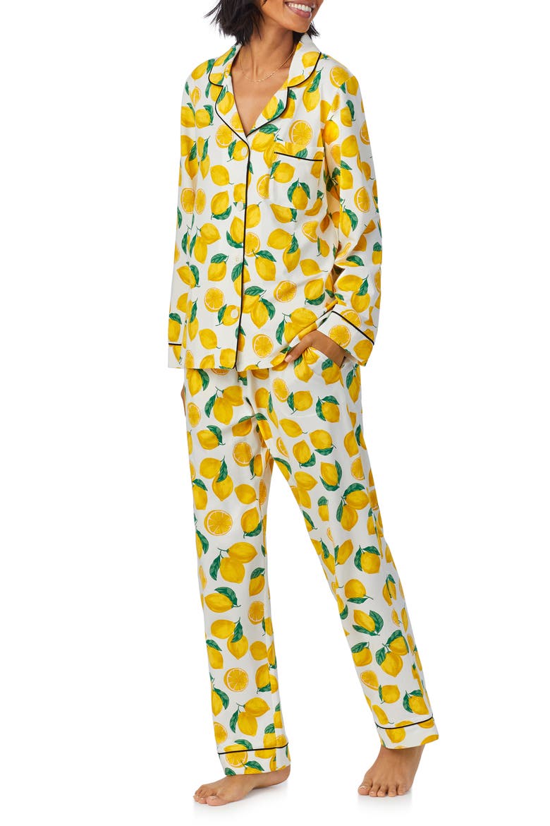 Print Stretch Jersey Pajamas, Alternate, color, MAIN SQUEEZE