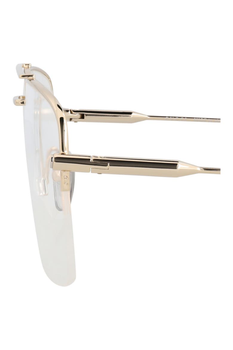 58mm Rectangular Optical Glasses, Alternate, color, GOLD GOLD TRANSPARENT