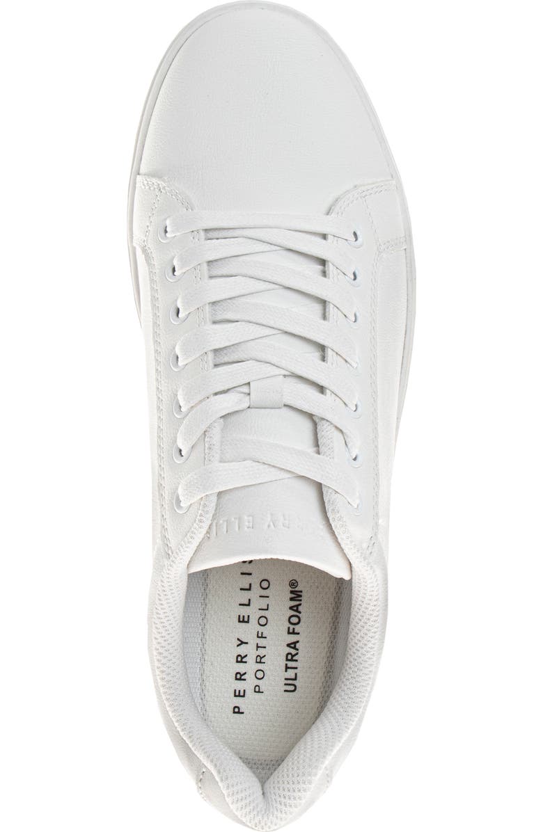 Perry Ellis Boys' Portfolio Sneakers Lightweight Ultra-Foam Sole Non-Slip Sole All-Day Comfort., Alternate, color, White