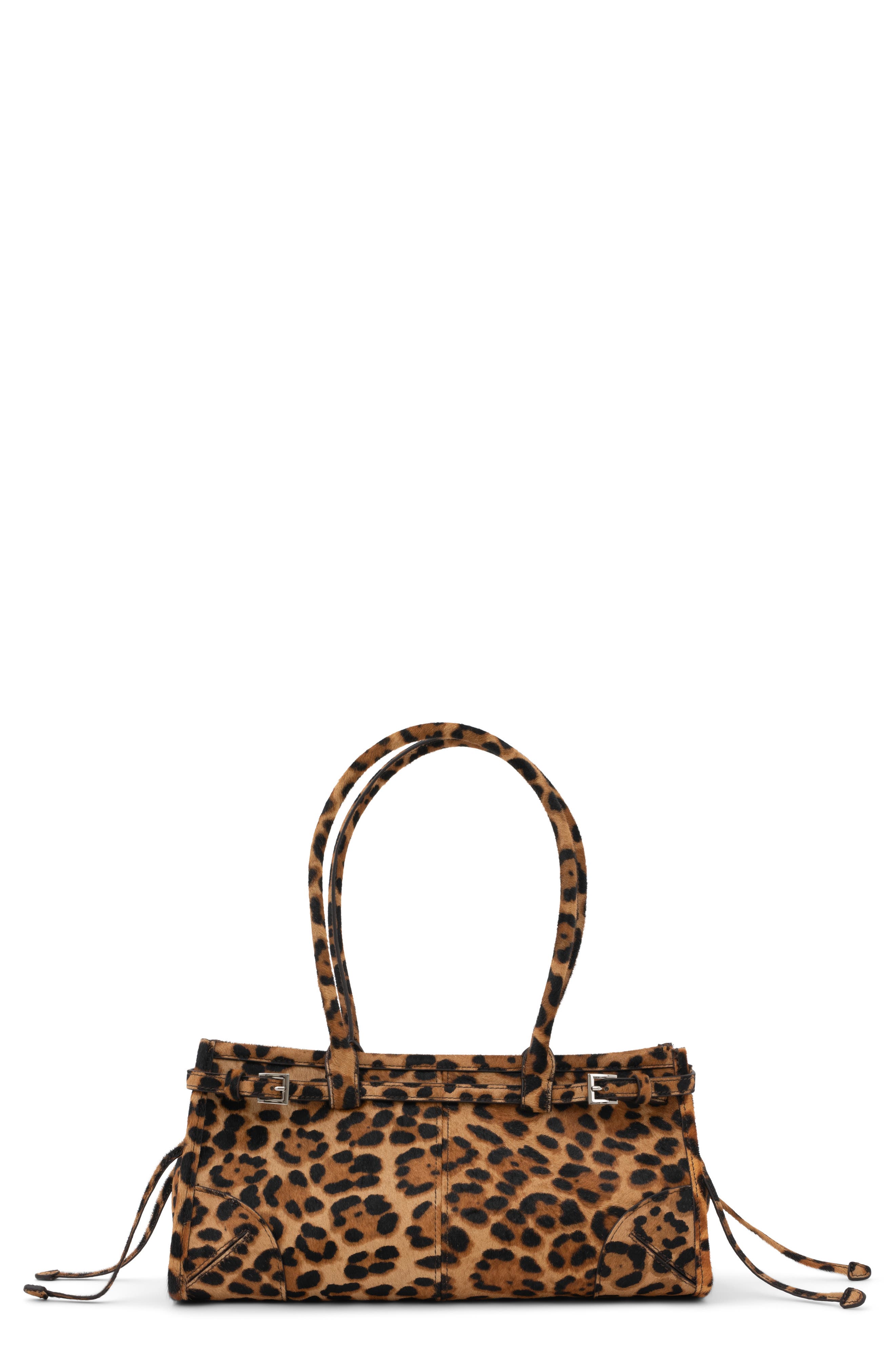 Pesky Genuine Calf Hair Shoulder Bag, Main, color, TAN BROWN CHEETAH