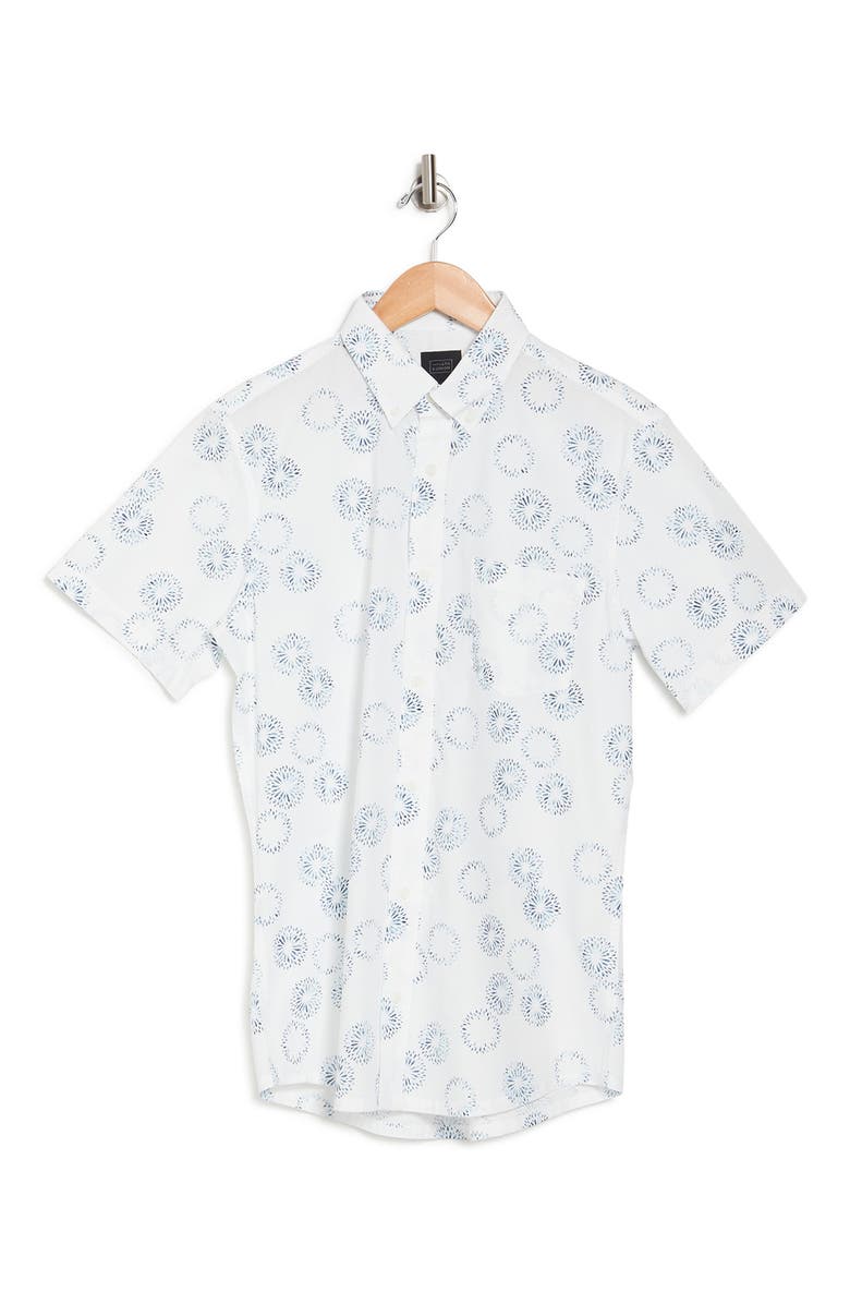14th & Union 14TH AND UNION Short Sleeve Printed Trim Fit Shirt, Alternate, color, 