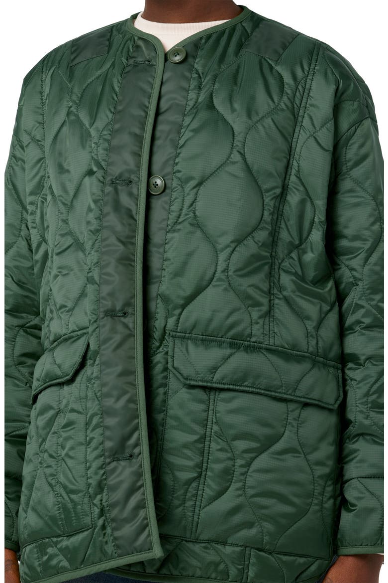 Oversize Quilted Liner Jacket, Alternate, color, RIFLE GREEN