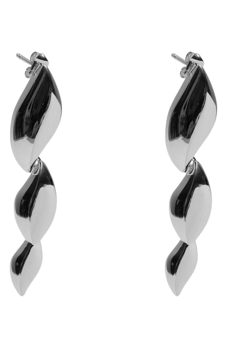 ARGENTO VIVO Marquee Linear Earrings, Main, color, Silver