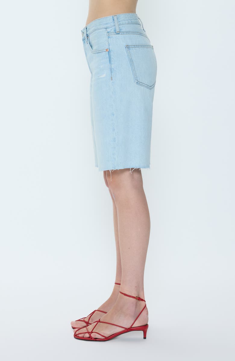 Pistola Nolan Denim Raw Hem Bermuda Shorts, Alternate, color, Postcards Vintage