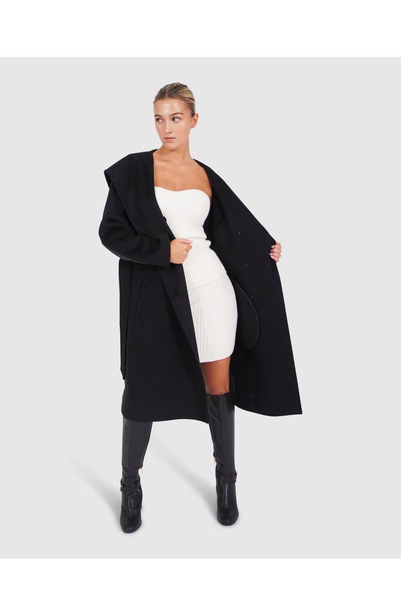 Belle & Bloom Walk Me Home Convertible Coat, Alternate, color, Black