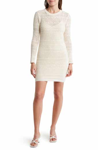 rag & bone Renee Long Sleeve Crochet Minidress