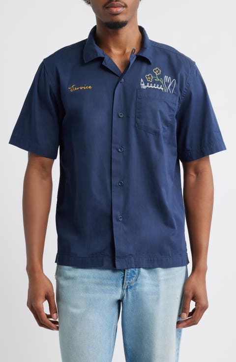 Logo Cotton Camp Shirt