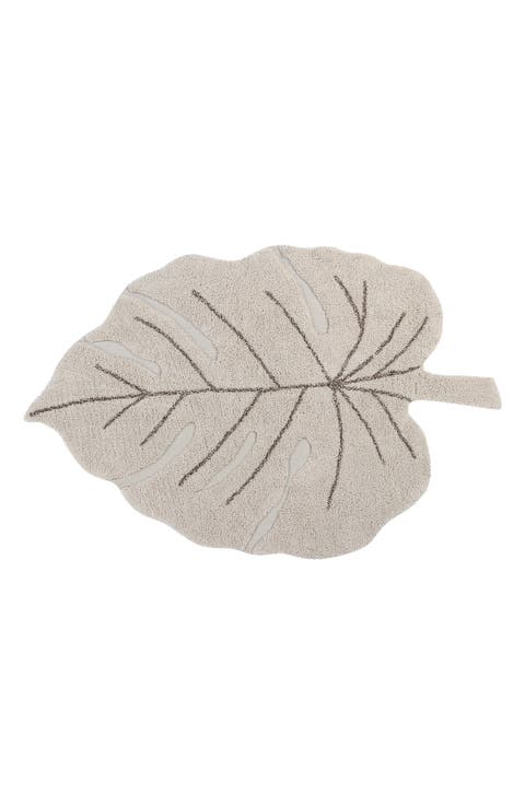Monstera Leaf Washable Area Rug