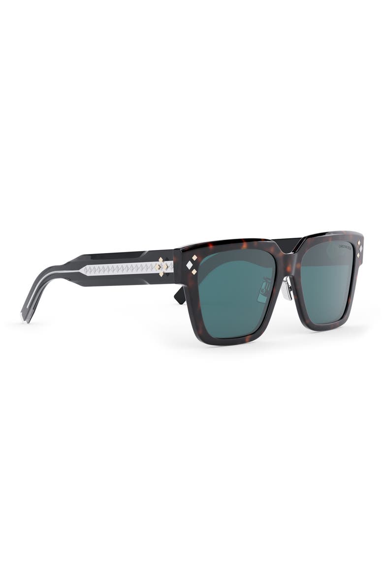 CD Diamond S3F 55mm Square Sunglasses, Alternate, color, HAVANA/ OTHER / BLUE