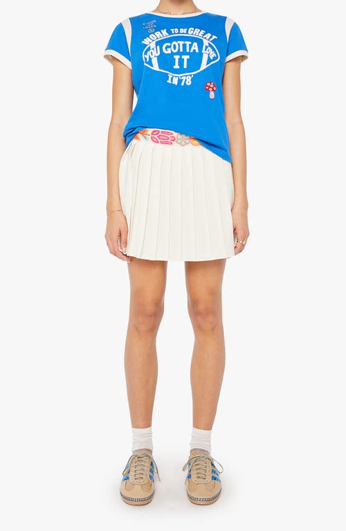 Mother The Boxy Goodie Inset You Got To Love It T-shirt In Blue