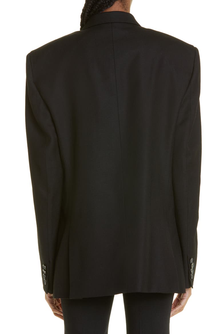 Oversize Double Breasted Jacket, Alternate, color, BLACK