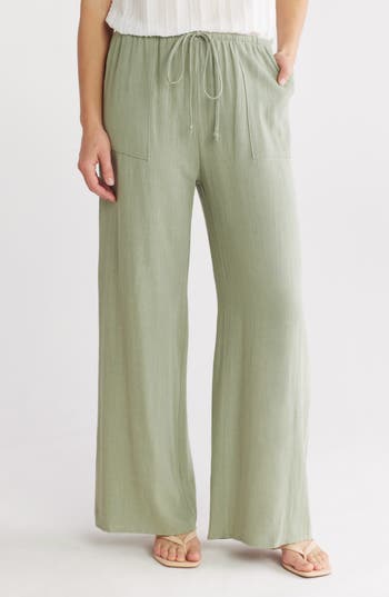 RENEE C RENEE C WIDE LEG DRAWSTRING PANTS 