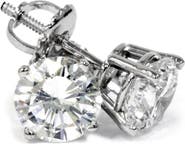 Bliss Diamond Platinum 2 Ct T.W. Certified Lab Grown Diamond Studs Screw Backs