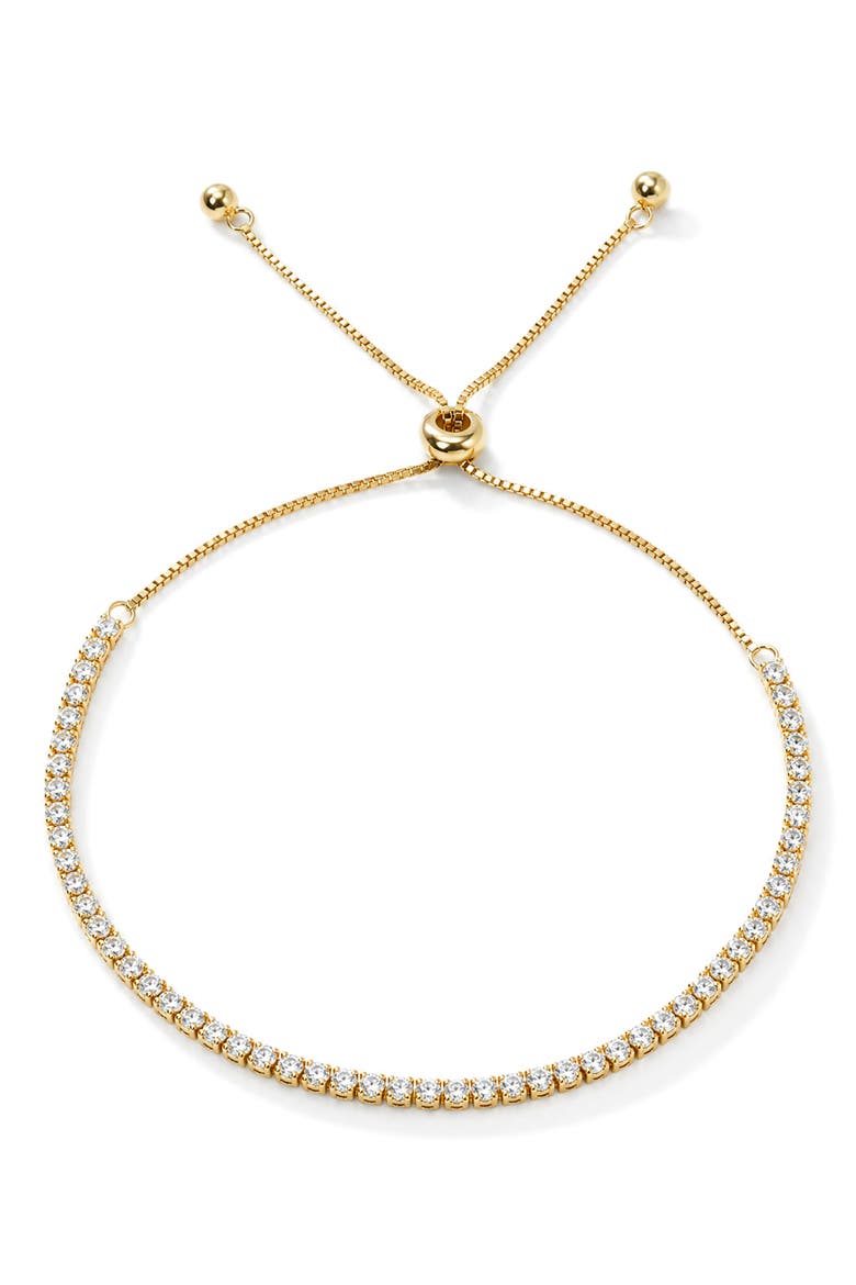 Cubic Zirconia Slider Bracelet, Alternate, color, GOLD