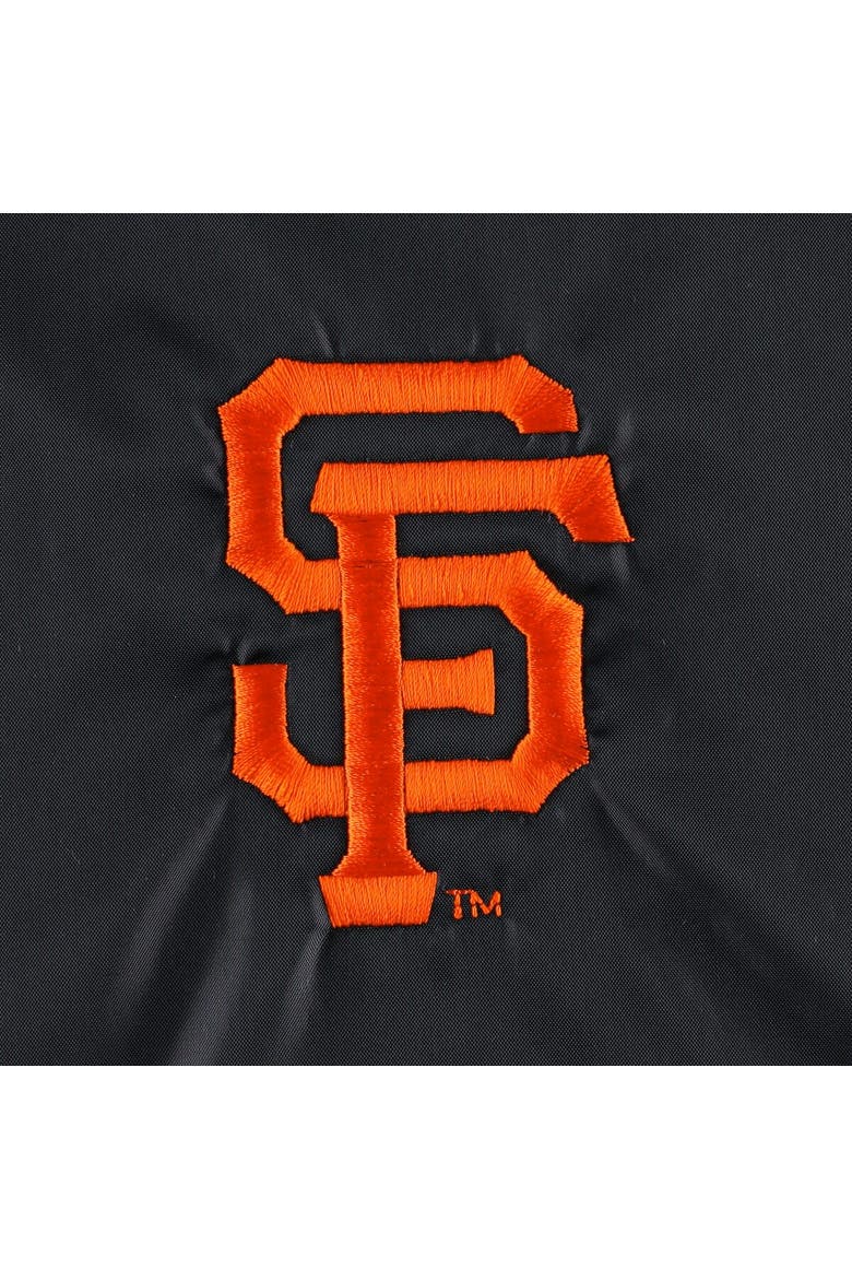 Men's Dunbrooke  Black San Francisco Giants Coach's Raglan Full-Snap Windbreaker Jacket, Alternate, color, Black