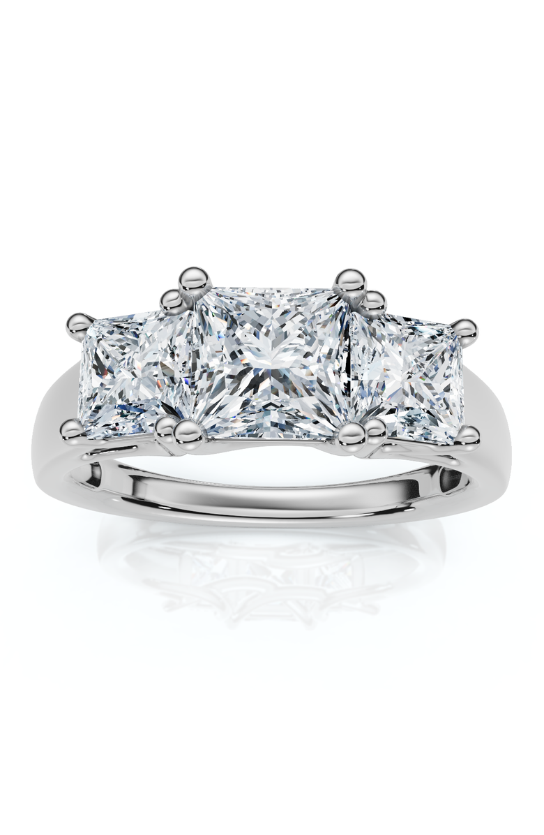 Bliss Diamond 2Ct Princess Cut Diamond Engagement Ring 14k Gold Lab Grown, Main, color, 14K White Gold