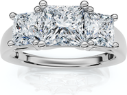Bliss Diamond 2Ct Princess Cut Diamond Engagement Ring 14k Gold Lab Grown