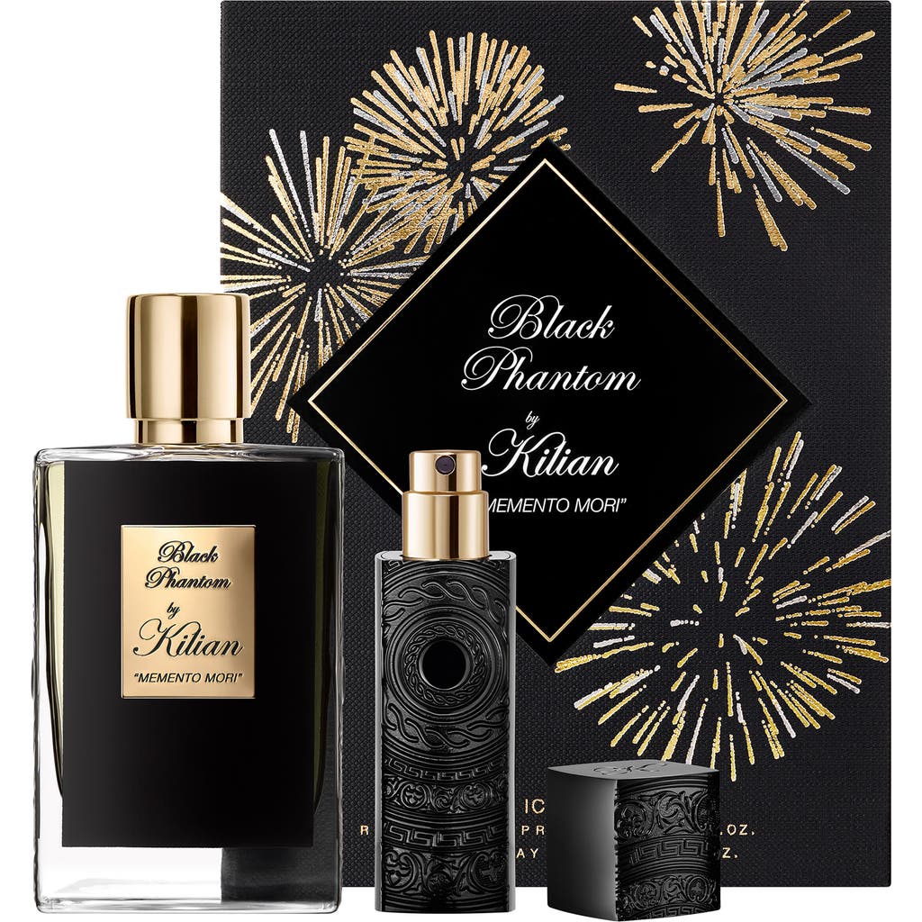 Kilian Paris Black Phantom 'memento Mori' Perfume Gift Set In Transparent