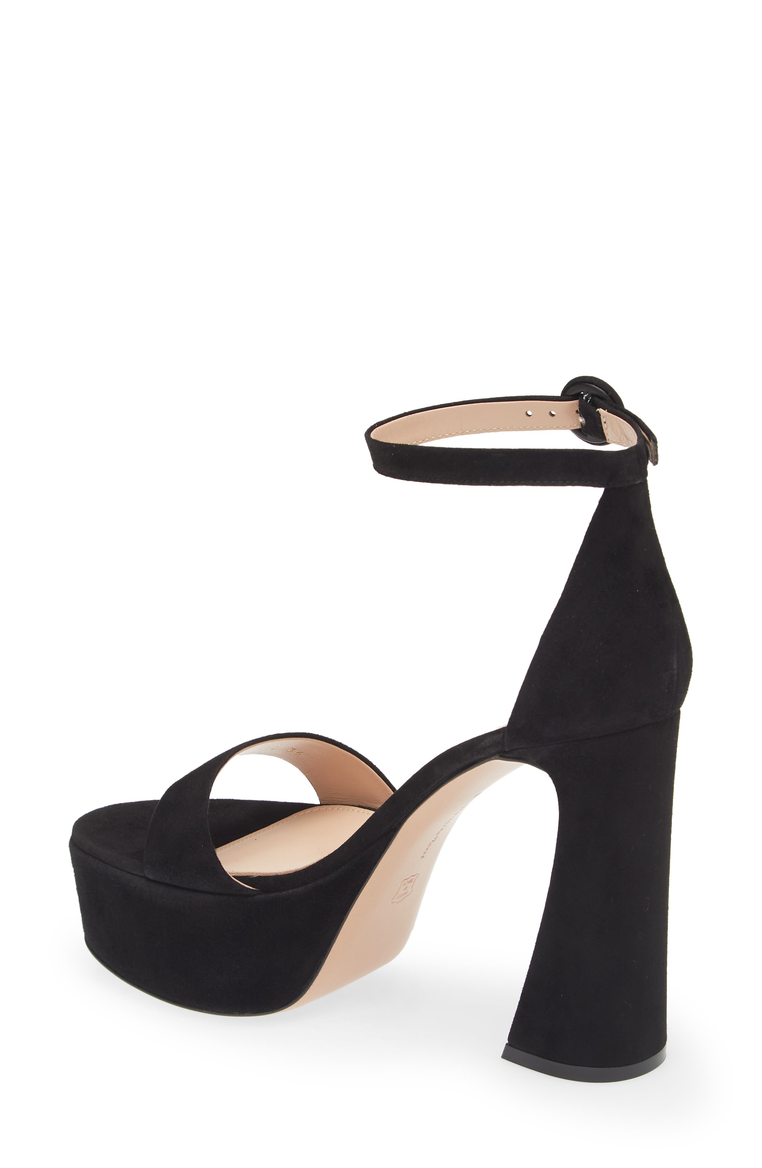 Gianvito Rossi Ankle Strap Suede Platform Sandal, Alternate, color, 