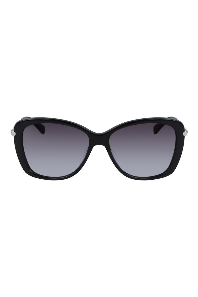 Butterfly Gradient Sunglasses, Main, color, EBONY