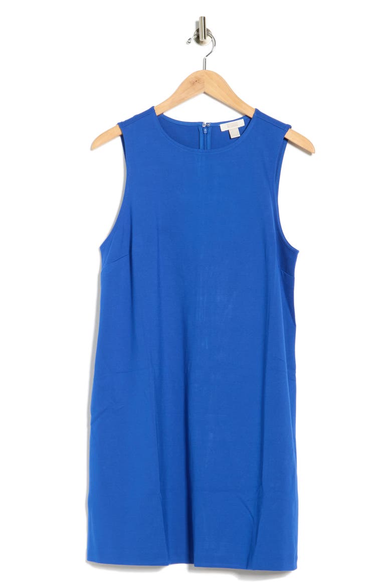 Sleeveless Ponte Shift Dress, Alternate, color, BLUE SURF