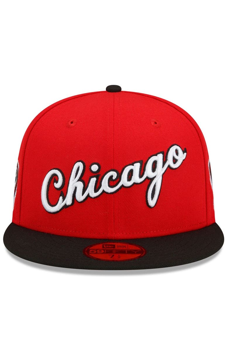 New Era Men's New Era Black/Red Chicago Bulls 2021/22 City Edition City Edition Official 59FIFTY Fitted Hat, Alternate, color, 