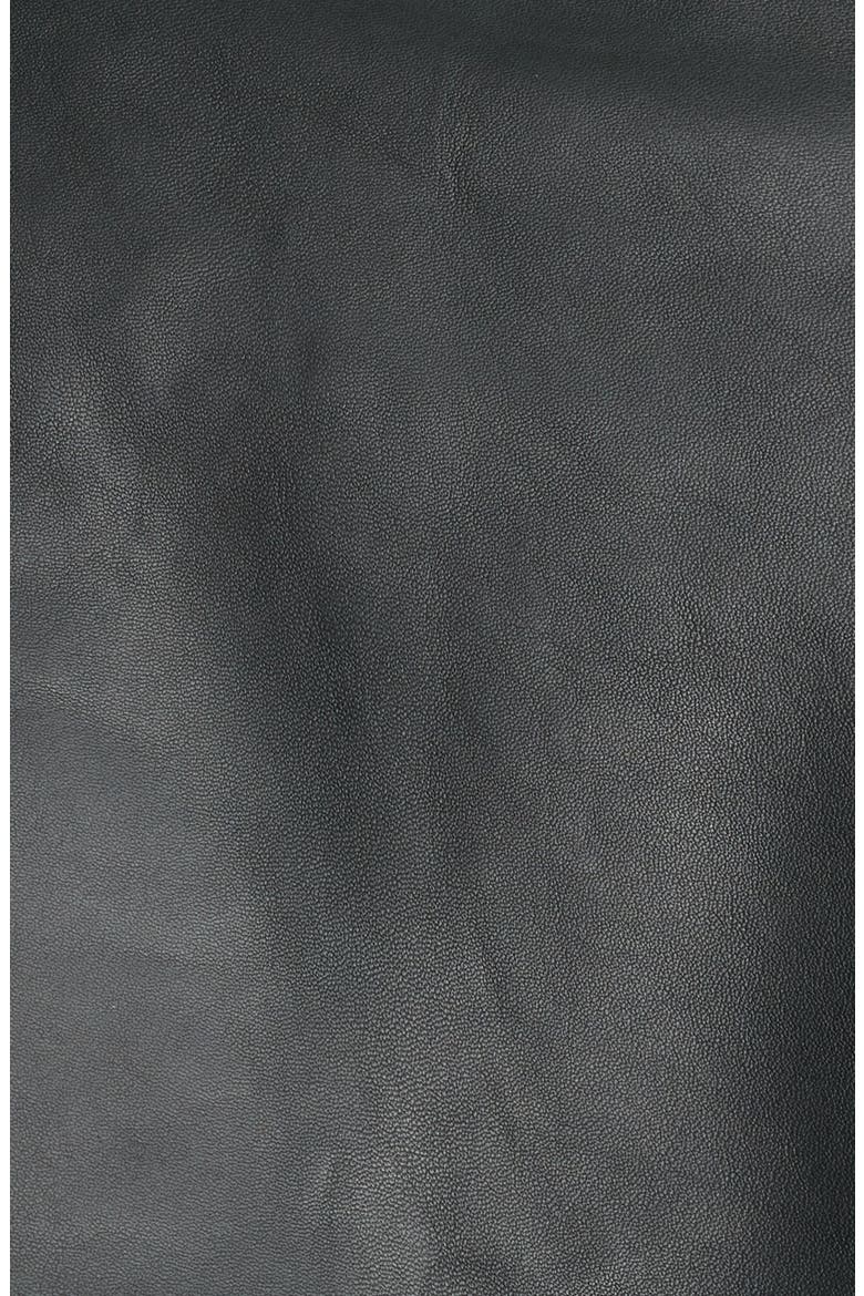 Double Breasted Leather Trench Coat, Alternate, color, BLACK
