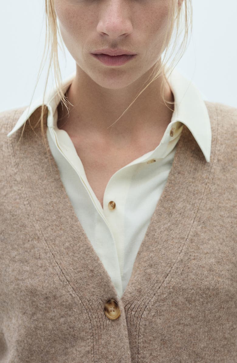 MANGO Marina V-Neck Cardigan, Alternate, color, 